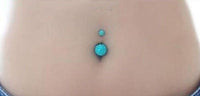 Thumbnail for Belly Piercing Curved Barbell with Zircon Crystals