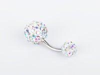 Thumbnail for Belly Piercing Curved Barbell with Zircon Crystals