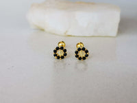 Thumbnail for Black CZ Circle Stud Earrings