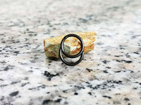 Thumbnail for Black Double Hoop Septum Clicker Ring