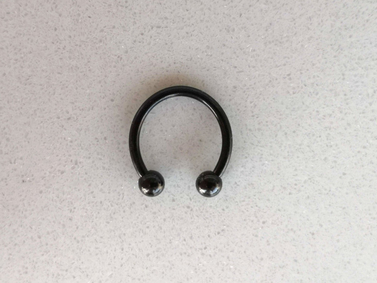 Black Externally Threaded Horseshoe