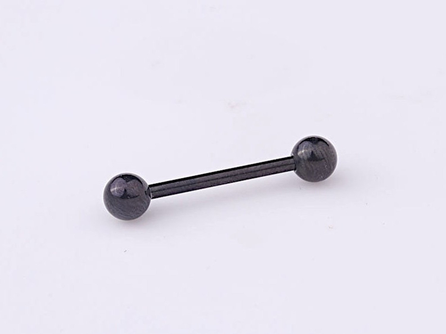 Black Externally Threaded Straight Barbell