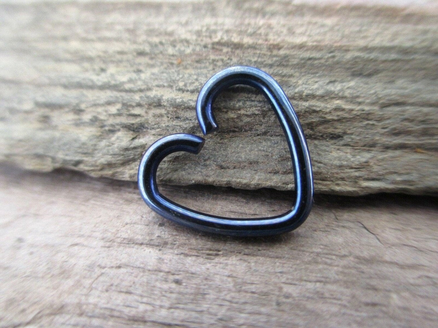 Black Heart Shaped Daith Earring