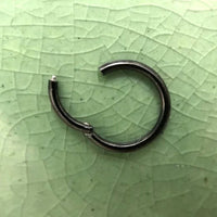 Thumbnail for Black Hinged Segment Nose Hoop Ring