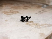 Thumbnail for Black Indian Cartilage Stud Earring with 2 CZ Crystals