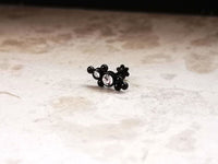 Thumbnail for Black Indian Cartilage Stud Earring with 2 CZ Crystals