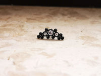 Thumbnail for Black Indian Cartilage Stud Earring with 3 CZ Crystals