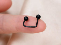 Thumbnail for Black Lippy Loop Labret Ring