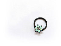 Thumbnail for Black Opal Flower Septum Ring