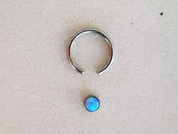 Thumbnail for Captive Bead Ring with Blue Opal