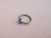 Thumbnail for Captive Bead Ring with Blue Opal