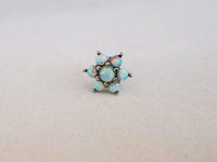 Thumbnail for Charming Flower Stud Earring with 7 White Opal Gemstones