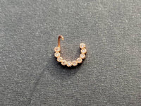 Thumbnail for Charming Rose Gold Daith Ring with CZ Crystals