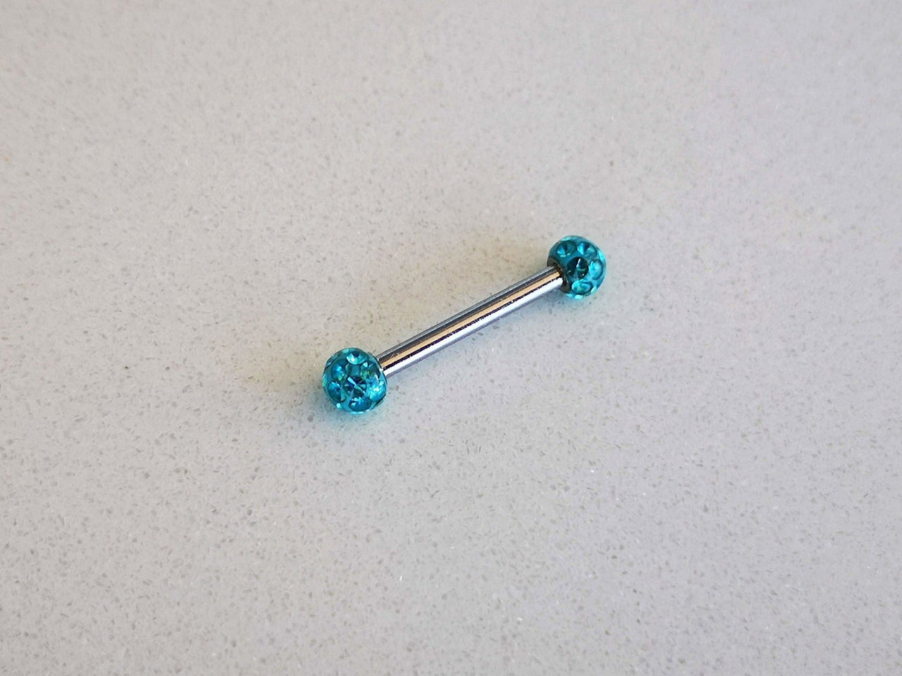 Coated Crystal Straight Barbell