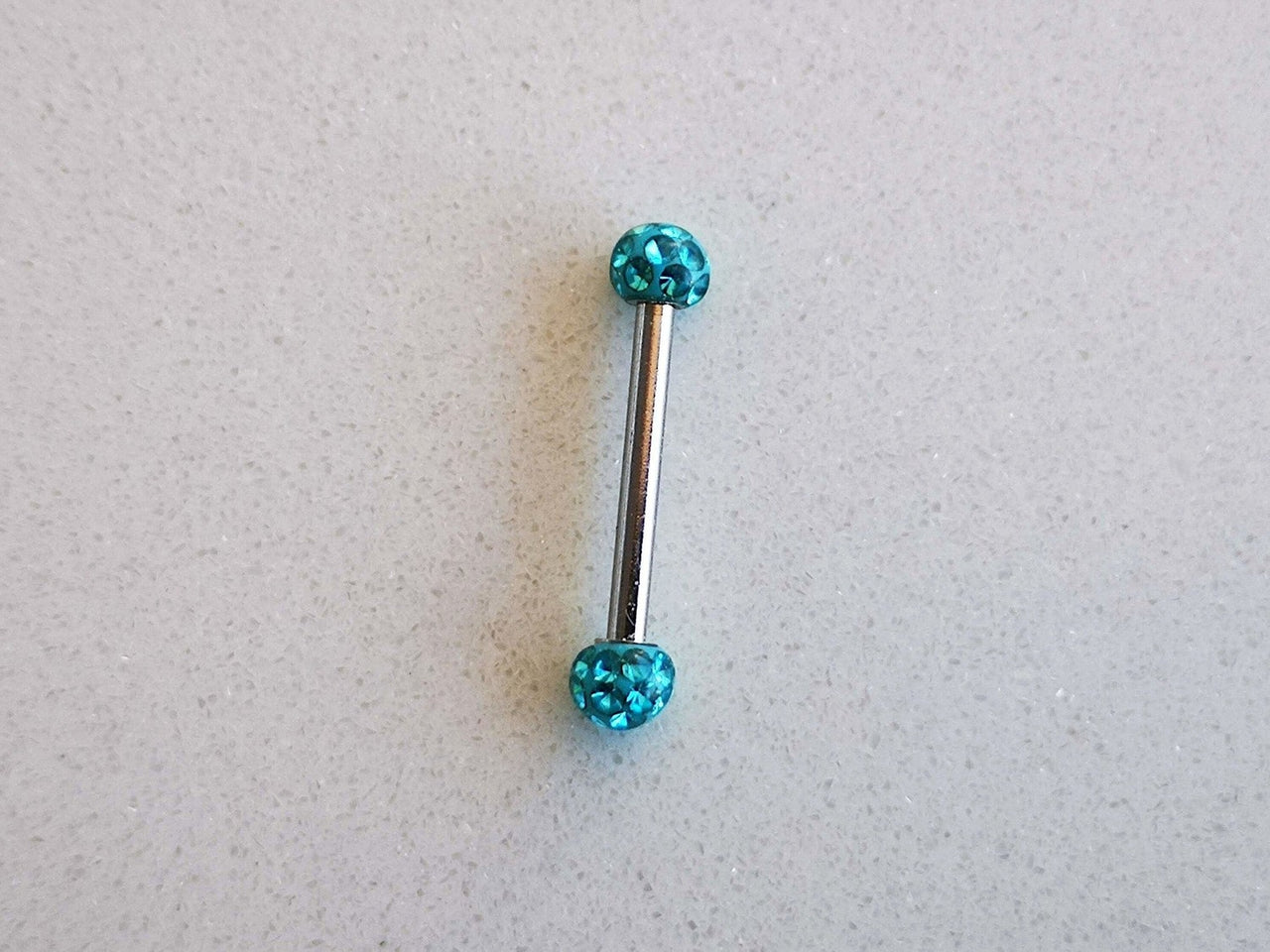 Coated Crystal Straight Barbell