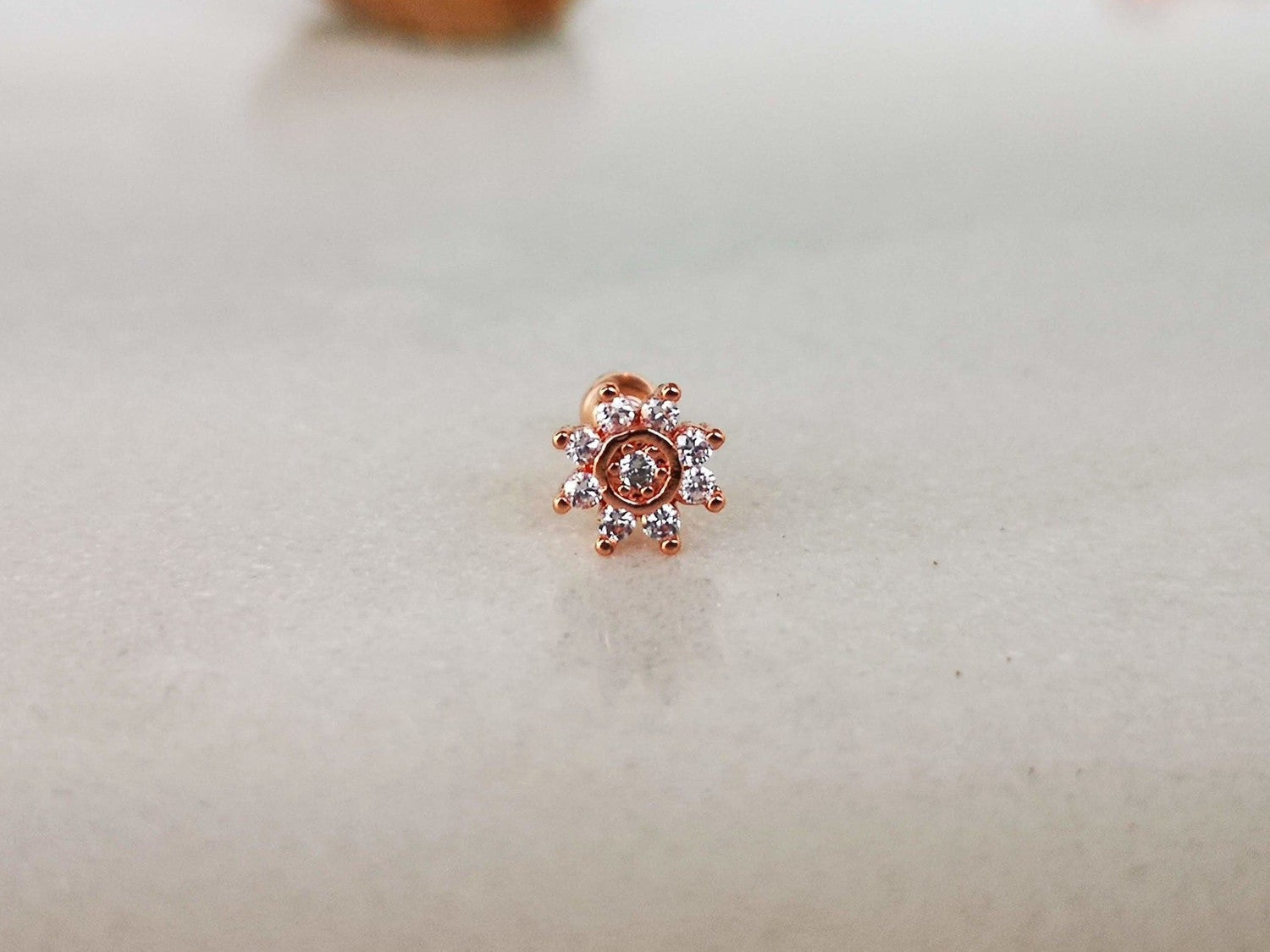 Crystal Flower Stud Earring