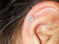 Thumbnail for Crystal Flower Stud Earring