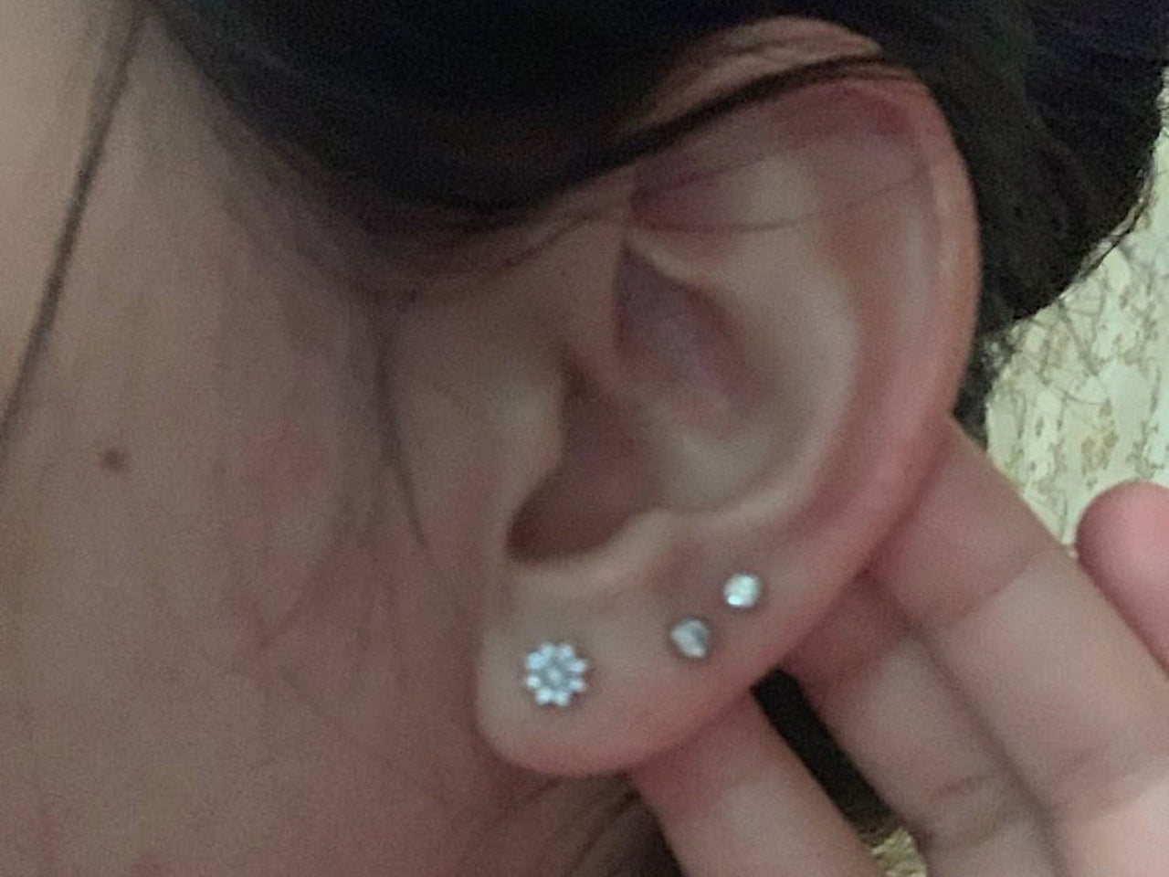 Crystal Flower Stud Earring