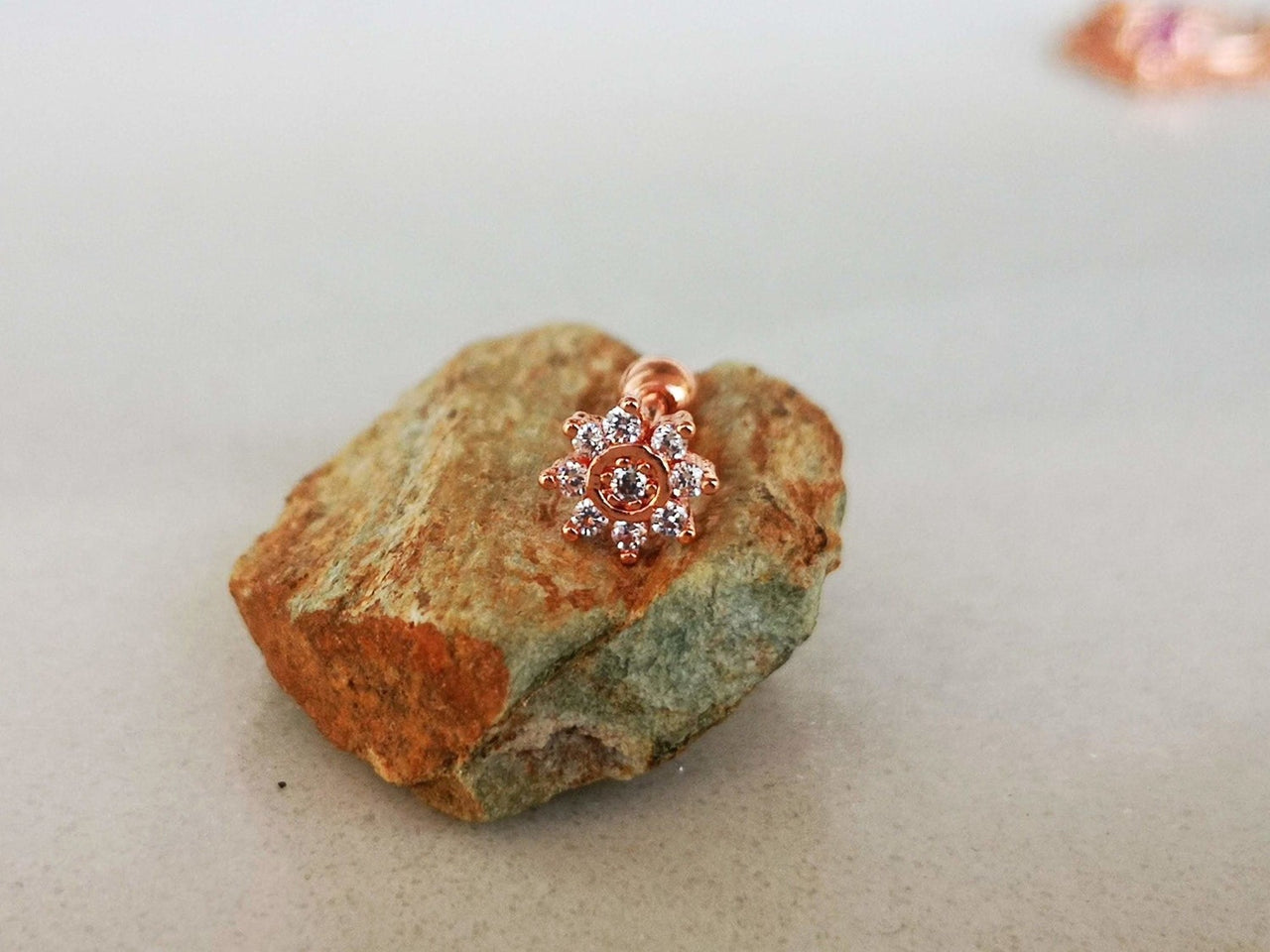 Crystal Flower Stud Earring