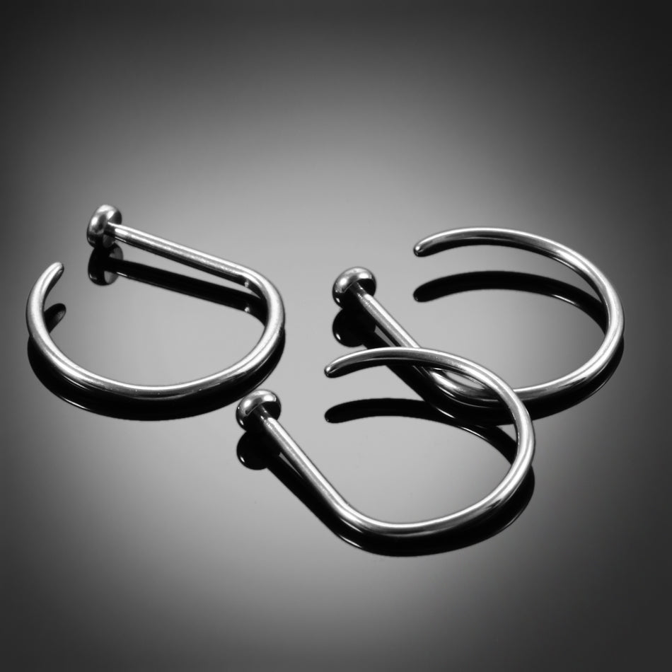 D Shape Hoop Nose Ring