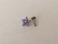 Thumbnail for Dainty Flower Stud Earring with 5 Purple Opal Gemstones