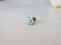 Thumbnail for Dainty Flower Stud Earring with 7 Opal Gemstones