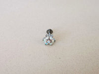 Thumbnail for Dainty Flower Stud Earring with 7 Opal Gemstones