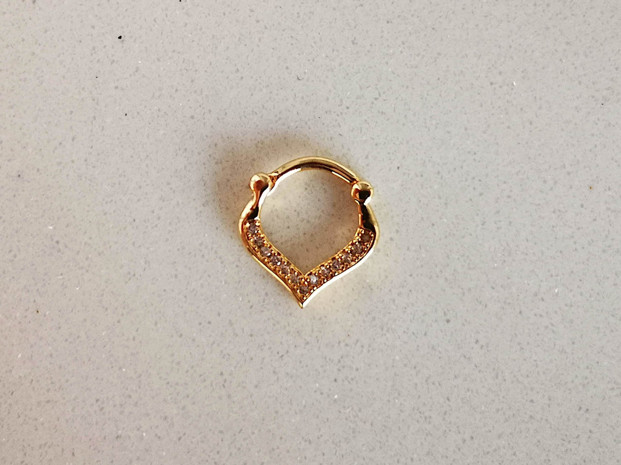 Egyptian Design Gold Plated Septum Ring - 15% OFF