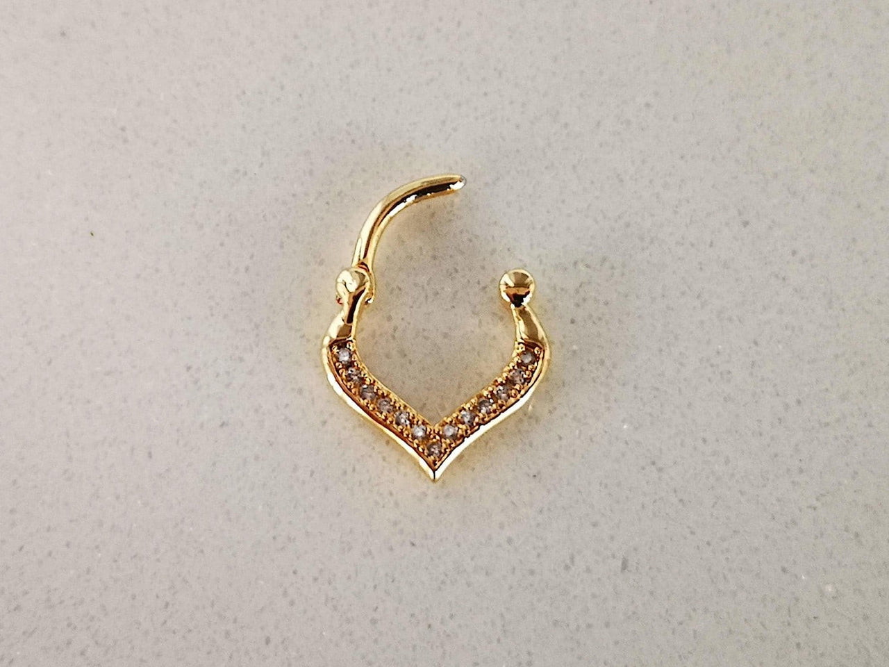 Verder knijpen vermijden Egyptian Design Gold Plated Septum Ring – Adana Jewelry