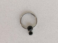 Thumbnail for Ethereal Daith Earring with 2 Black Onyx Stones