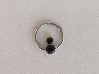 Thumbnail for Ethereal Daith Earring with 2 Black Onyx Stones