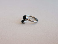 Thumbnail for Ethereal Daith Earring with 2 Black Onyx Stones