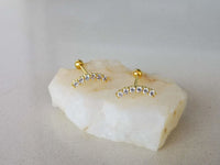 Thumbnail for Glam Curved Crystal Cartilage Earrings