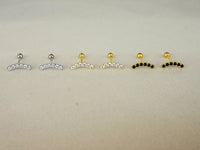 Thumbnail for Glam Curved Crystal Cartilage Earrings