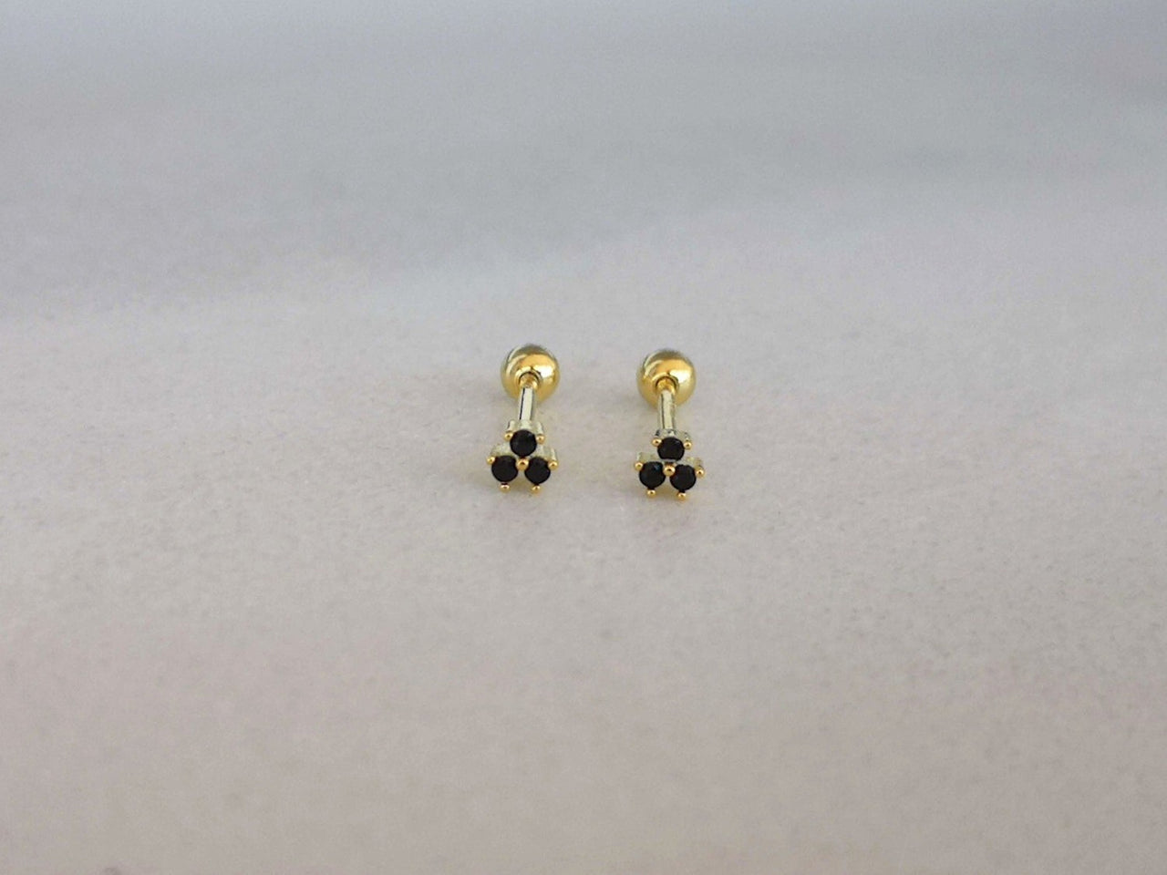 2 - 5mm Simple Clear CZ Stud Earrings, CZ Round Studs, Gold Earrings, Dainty Gold Jewelry, Tiny Minimalist Earrings, Studs Earrings