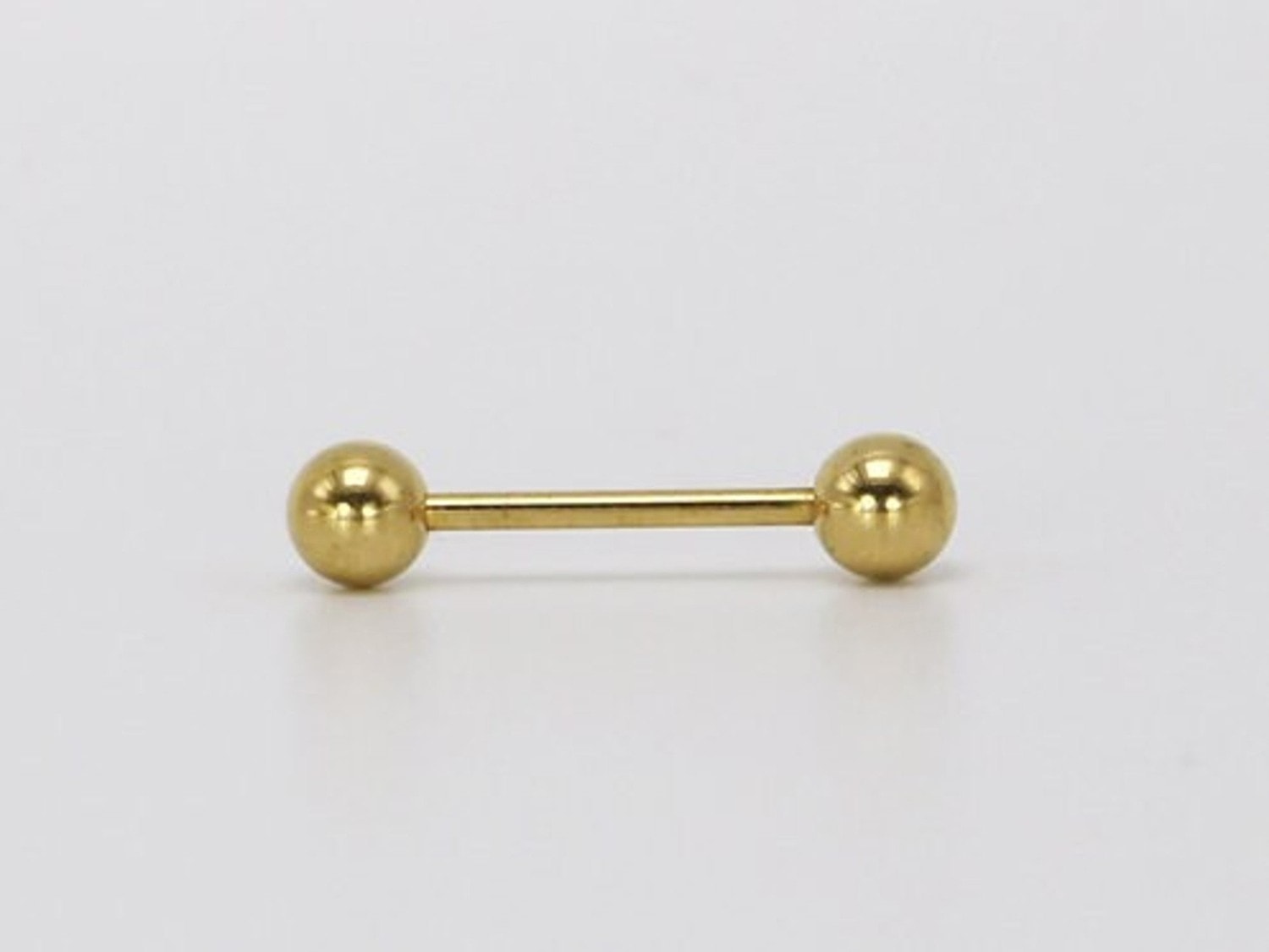 Gold Externally Threaded Straight Barbell