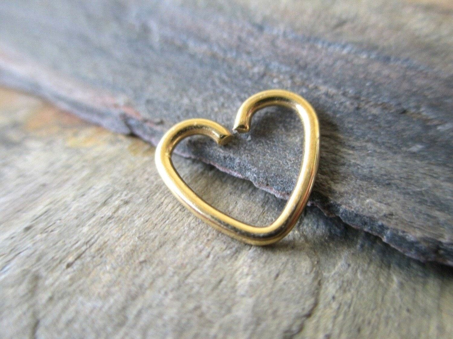 Gold Heart Shaped Daith Earring