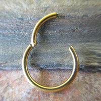 Thumbnail for Gold Hinged Segment Nose Hoop Ring