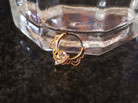 Thumbnail for Gold Lace Septum Clicker Ring with CZ Crystals