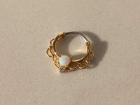 Thumbnail for Gold Lace Septum Clicker Ring with White Opal