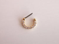 Thumbnail for Gold Septum Clicker Ring Paved with Cubic Zirconia