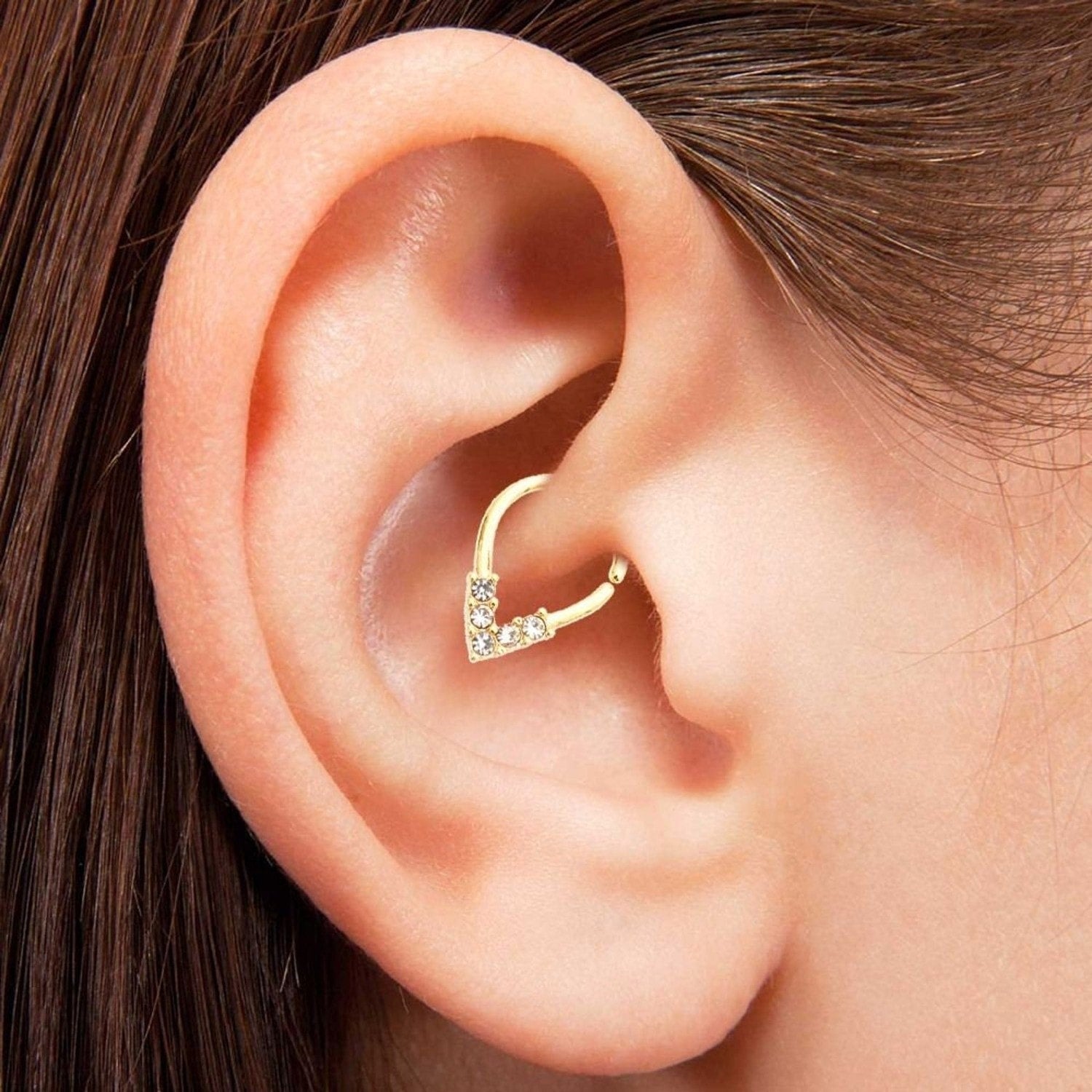 Gold V Shaped Daith Earring