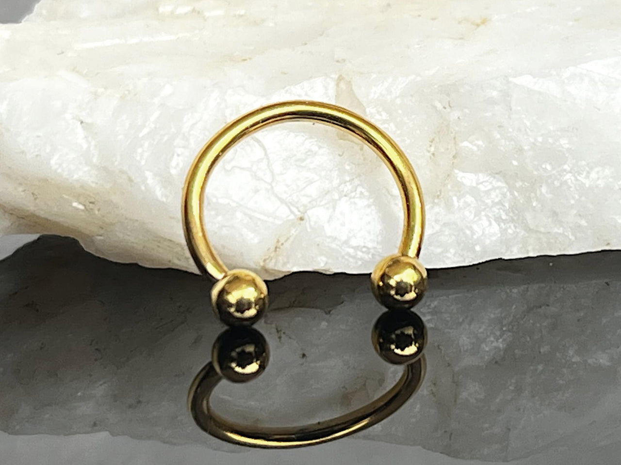 Gold Externally Threaded Horseshoe