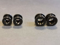 Thumbnail for Iridescent Glittered Black Plugs Earrings