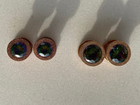 Thumbnail for Iridescent Glittered Rose Gold Plugs Earrings