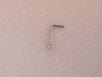 Thumbnail for L Shaped Nose Pin with Cubic Zirconia Crystal