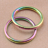 Thumbnail for Rainbow Hinged Segment Nose Hoop Ring