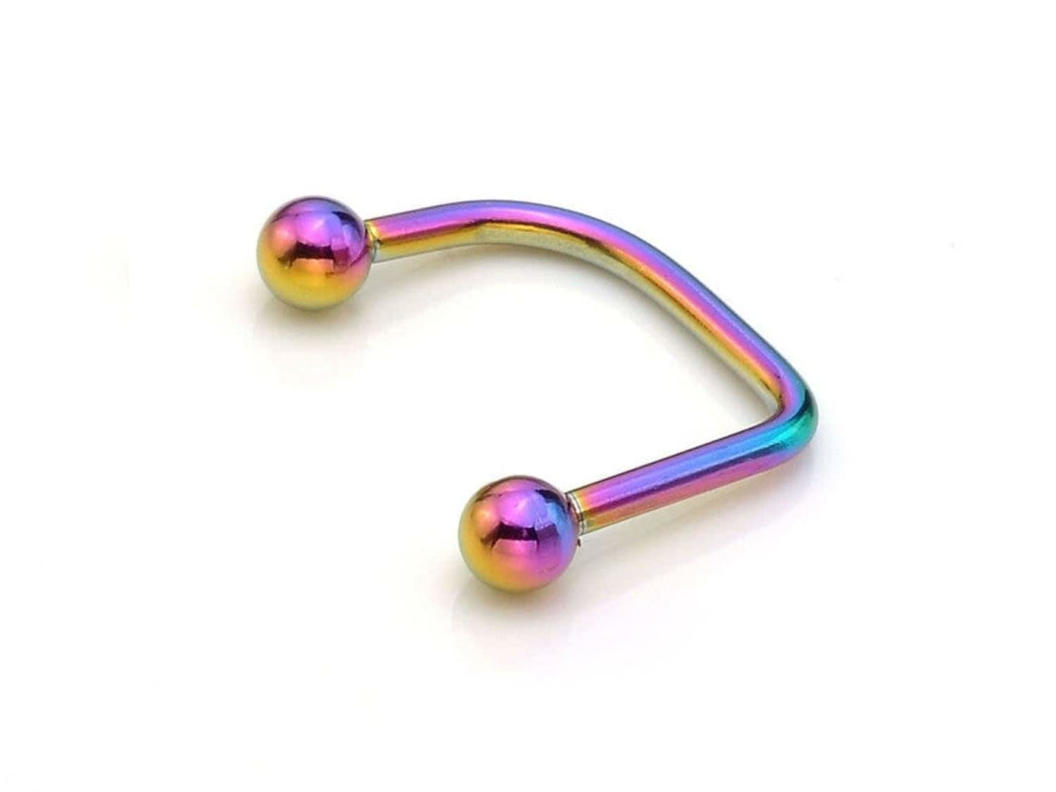 Rainbow Lippy Loop Labret Ring