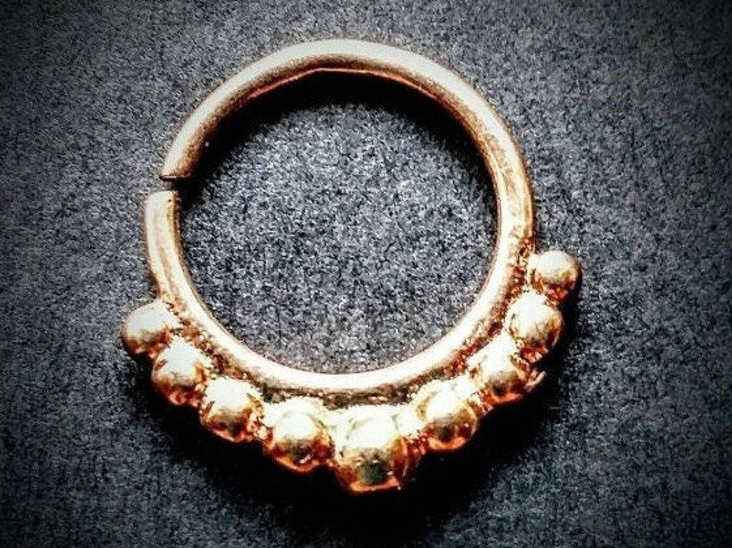 Rose Gold Boho Tribal Septum Ring