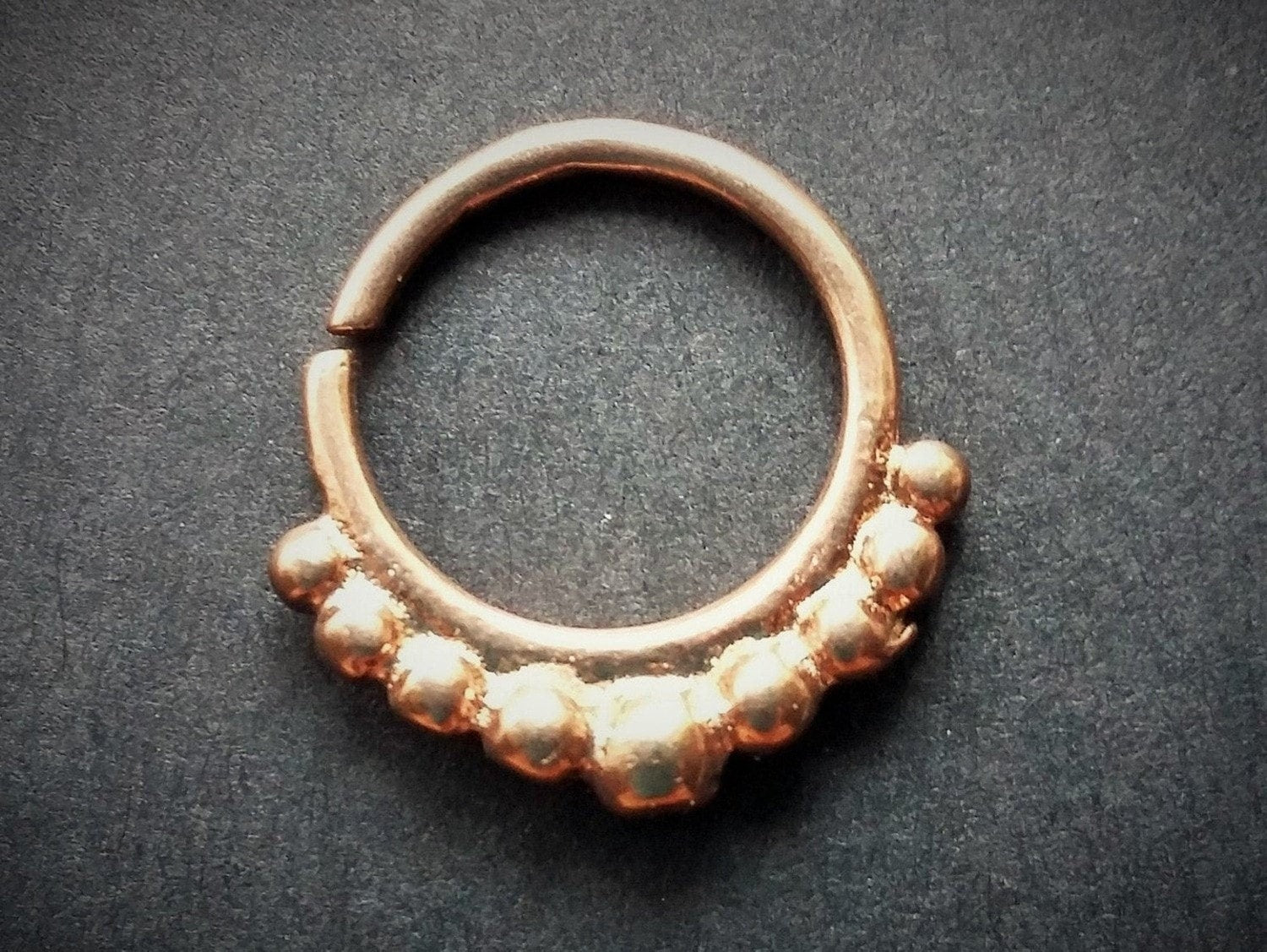 Rose Gold Boho Tribal Septum Ring